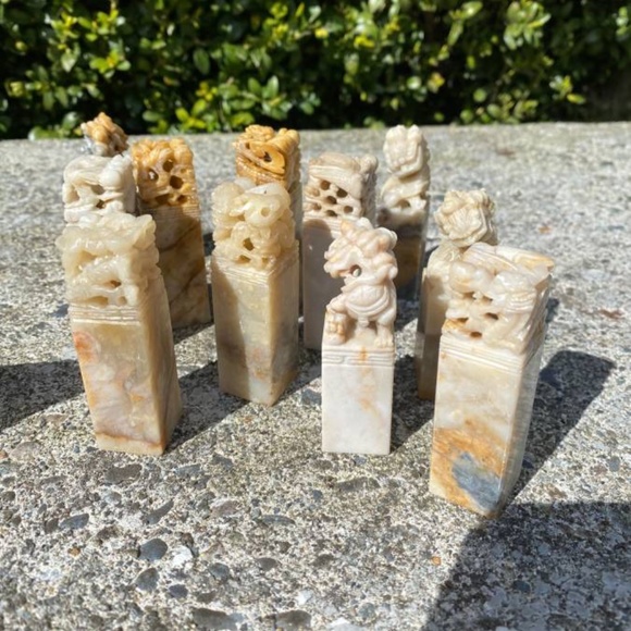 Vintage Carving Chinese Stone Seal Stamps - Picture 2 of 8